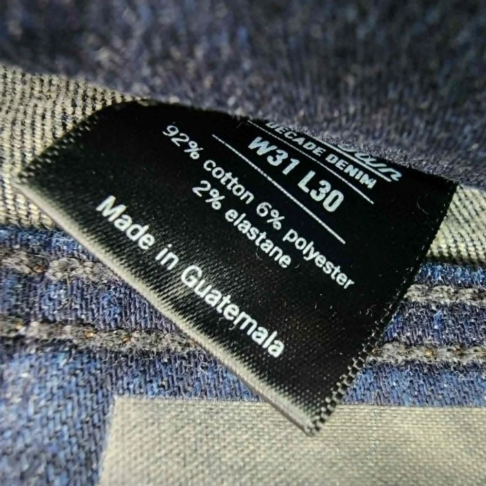 Revtown‎ Decade Denim Dark Wash Blue Mens 31x30 Slim Straight Stretch Jeans